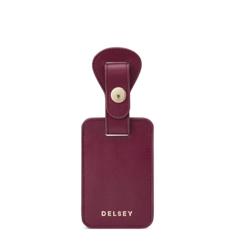 Le Cuir Lisse | Leather Luggage Tag, Burgundy