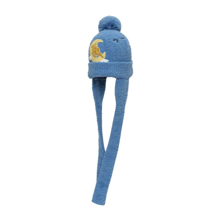 CINE LOUNGE Soft Waffle Knit Beanie Blue