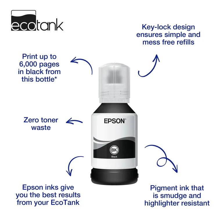 Epson C13T03M140/111 Ink bottle black high-capacity. 6K pages 120ml fo