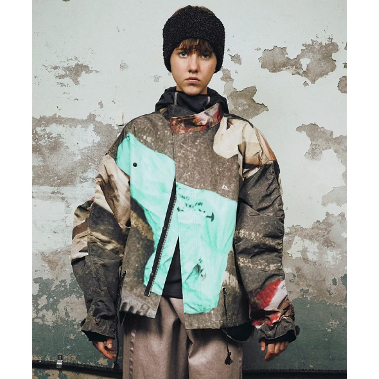 CUTTED FIELD JACKET (Print)