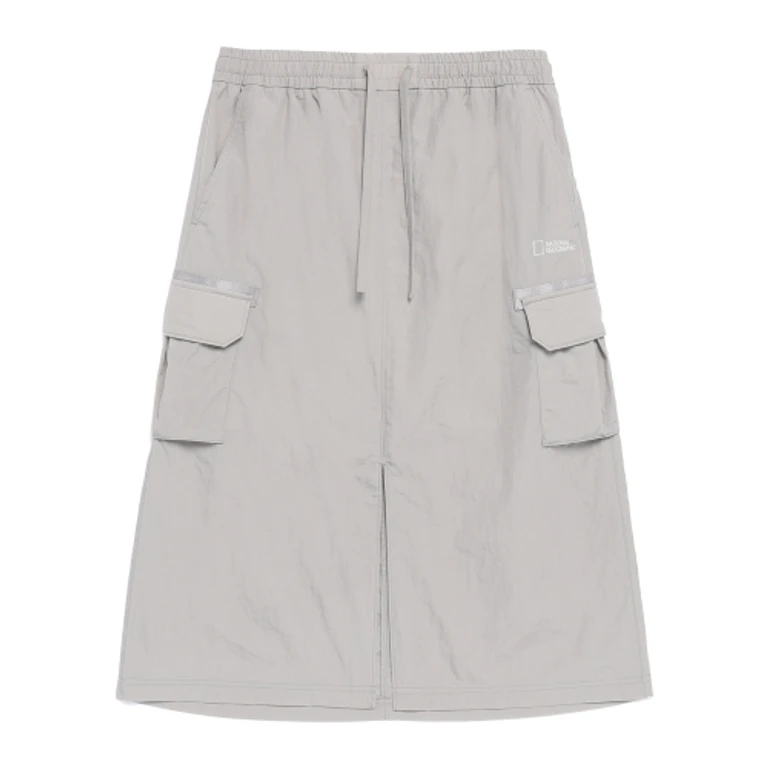 N261WSK960 Women's Orca Taslan A-Line Cargo Skirt L/GREY