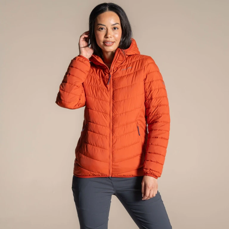 Women's Compresslite IX Hooded Insulating Jacket | Carnelian Orange