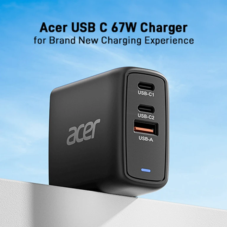 67W PD Charger, USB Port: 2C+1A, UK Plug, 100W USB-C Cable, Black
