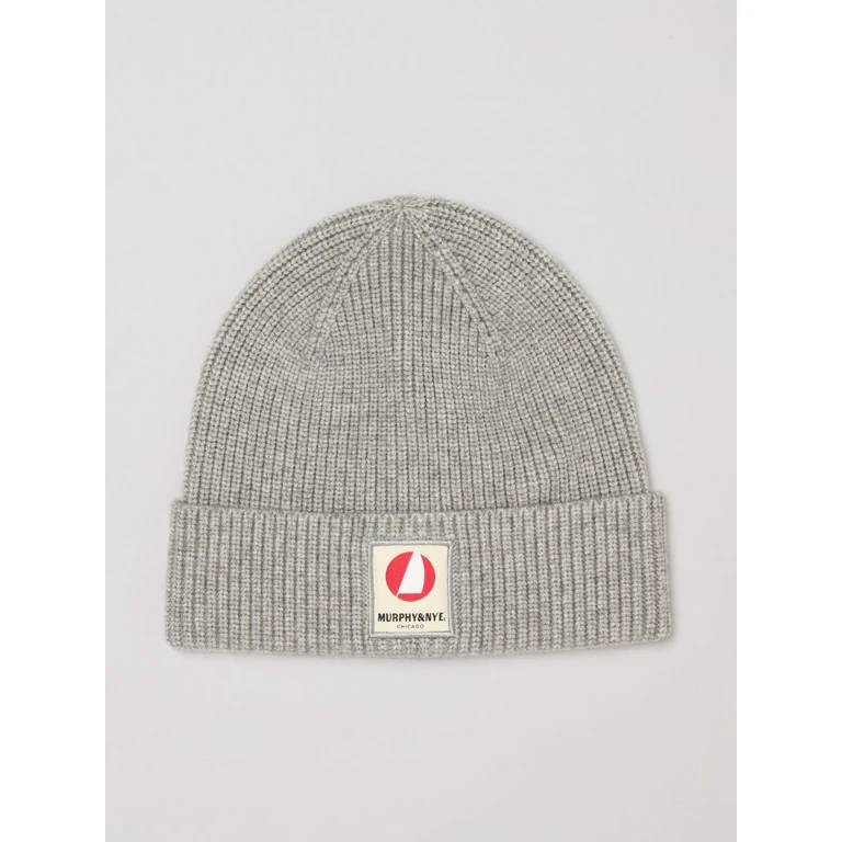 Cotton Beanie Hat with a Turn-Up Cuff and Logo Patch (B56000G04806)