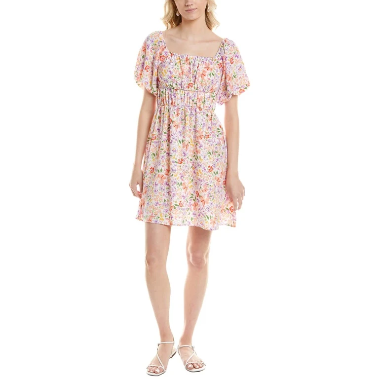 Puff Sleeve Mini Dress