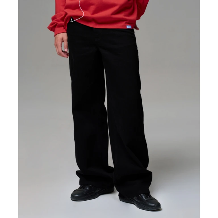 MEN ERA STRAIGHT FIT DENIM PANTS - BLACK