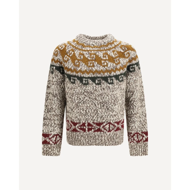 Geometric Jacquard Wool and Alpaca-Blend Sweater Male S