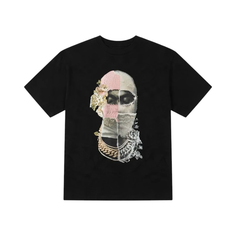 Maglia Oversize Nera con Stampa Artistica