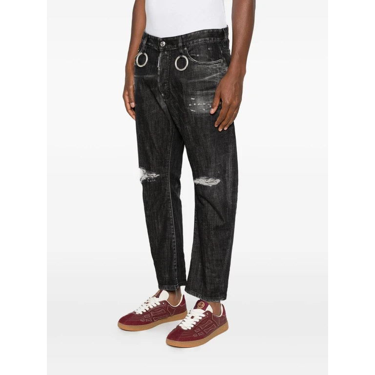 jeans ripped man black
