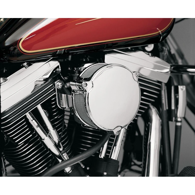 121165 - Drag Specialties High Performance 6" Dragtron II Air Cleaner Kit For Harley Davidson FLHR 1450 2002-2003 - Chrome