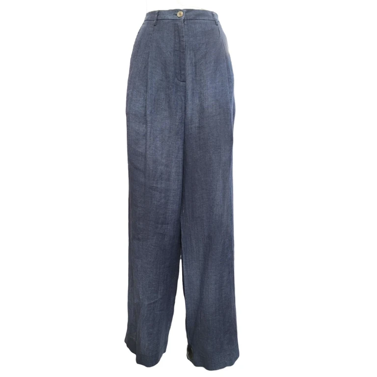 P347L Blue Straight Trousers