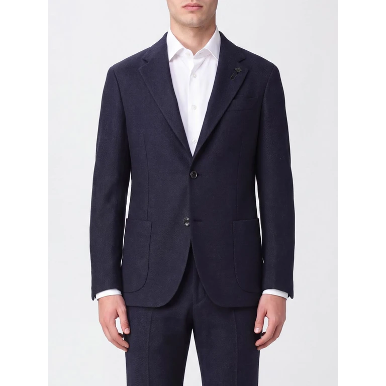 Single-Breasted Wool and Cashmere Blazer with Peak Lapels (CN6202EACIF67514860BL)