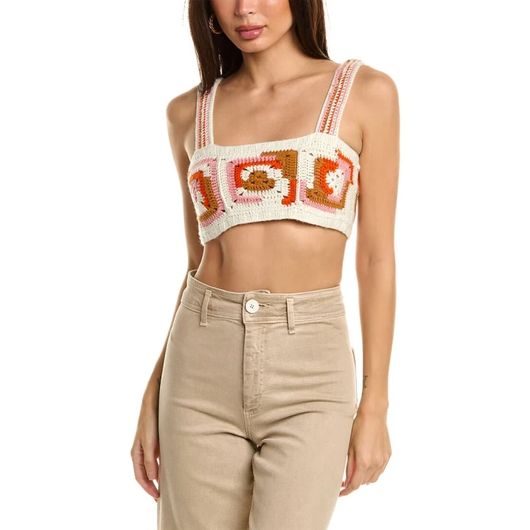 Hayden Crochet Wool-Blend Top