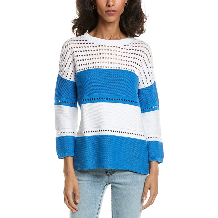 Textured Wide Stripe Pullover