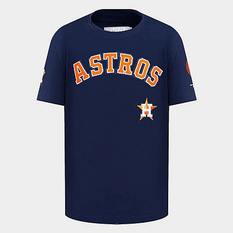 Pro Standard Little Kids Houston Astros MLB Classic T-Shirt in Midnight Navy Size: 4