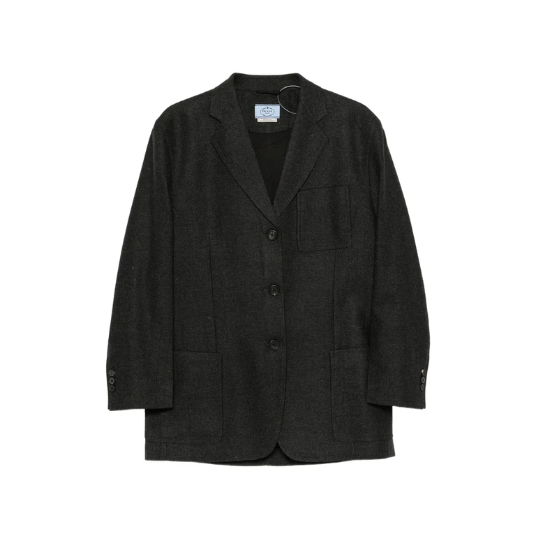 Logo-stitch Single-breasted Blazer