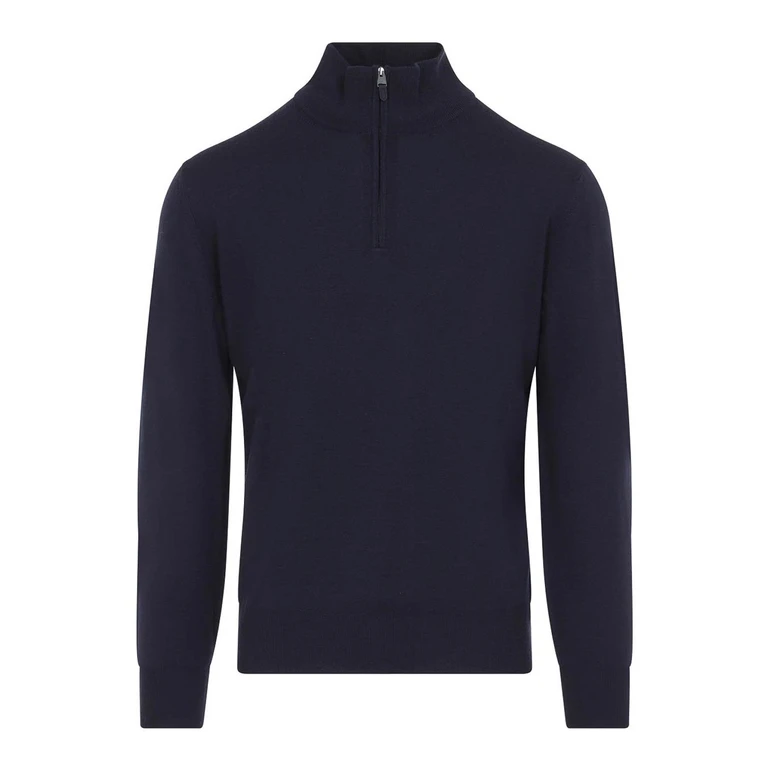half-zip pullover van zuivere wol