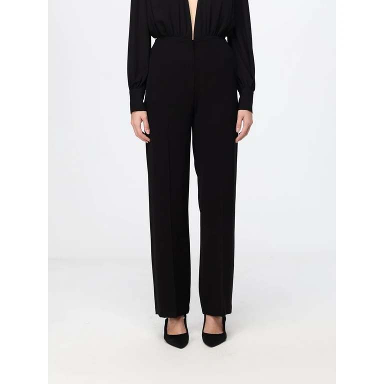 High-Waisted Wide-Leg Crêpe Palazzo Trousers (HP16914734NERO)