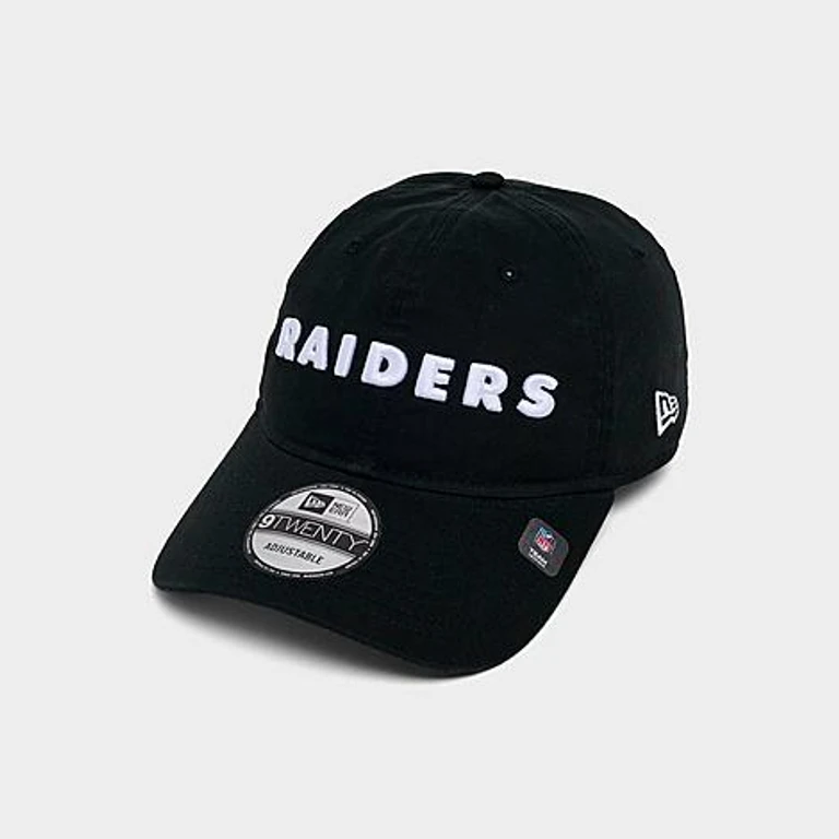 Las Vegas Raiders NFL 9TWENTY Strapback Hat in Black/White