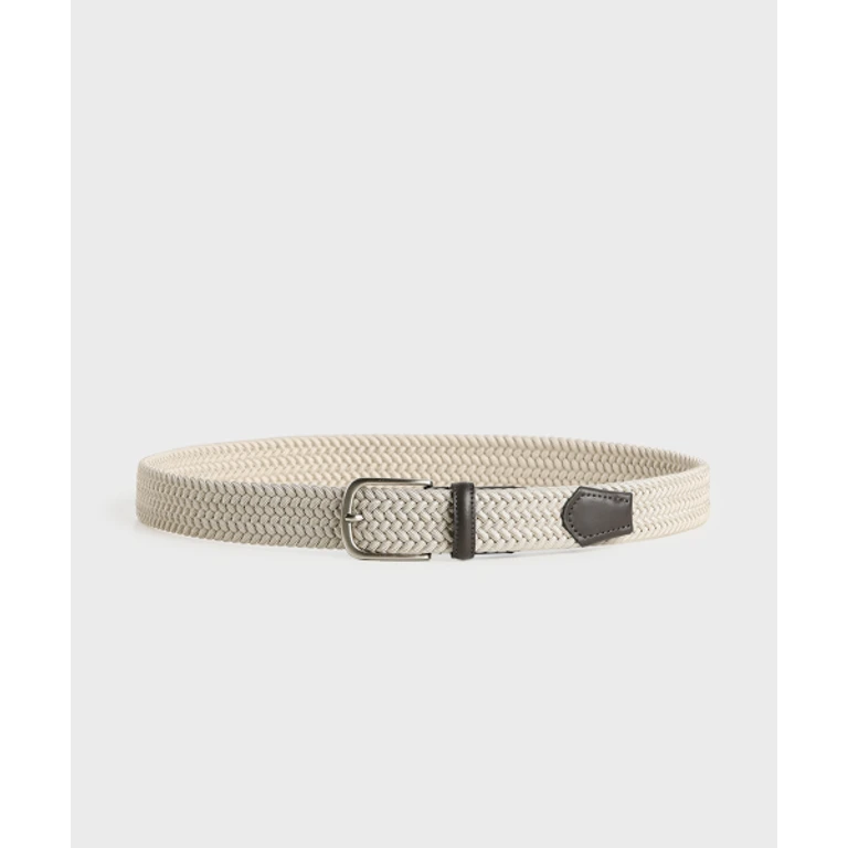 VEY Leather Trimming ELASTIC Rayon Belt