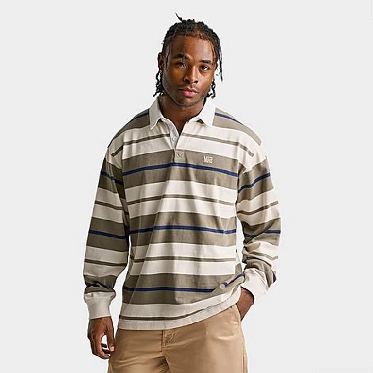 Men's Fly High Long-Sleeve Rugby Shirt in Turtledove Size: Small