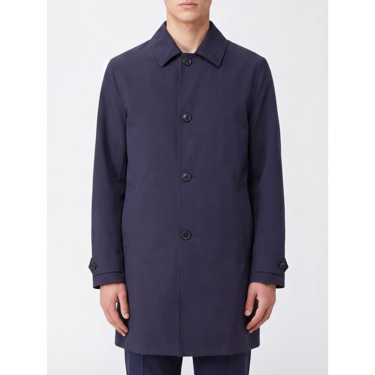 Single-Breasted Knee-Length Trench Coat in Technical Fabric (3I28P50310101)
