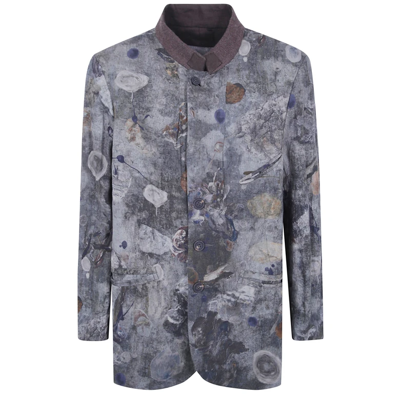 Jacket Digital Print "Stand Collar Blazer"