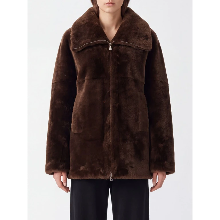 Fur Coat Woman color Brown (26100302QUERCIA)