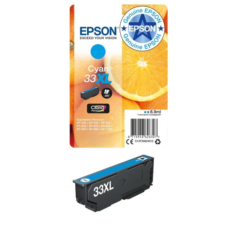 C13T33624012/33XL Ink cartridge cyan high-capacity. 650 pages IS