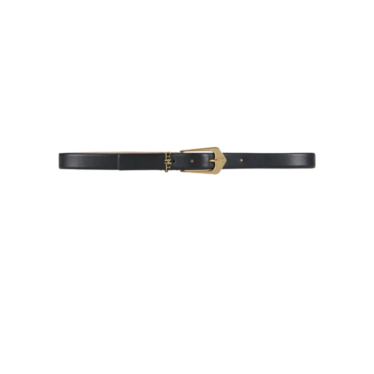 leather belt Elisabetta Franchi with gold detail