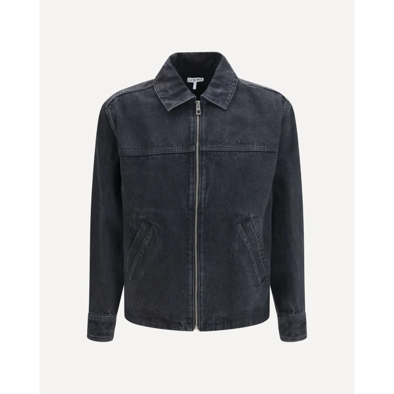 Zip-Up Denim Jacket Male 46