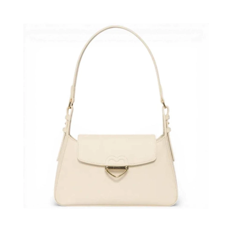 Shopping bag Zip Women's ivory logo in Eco-leather