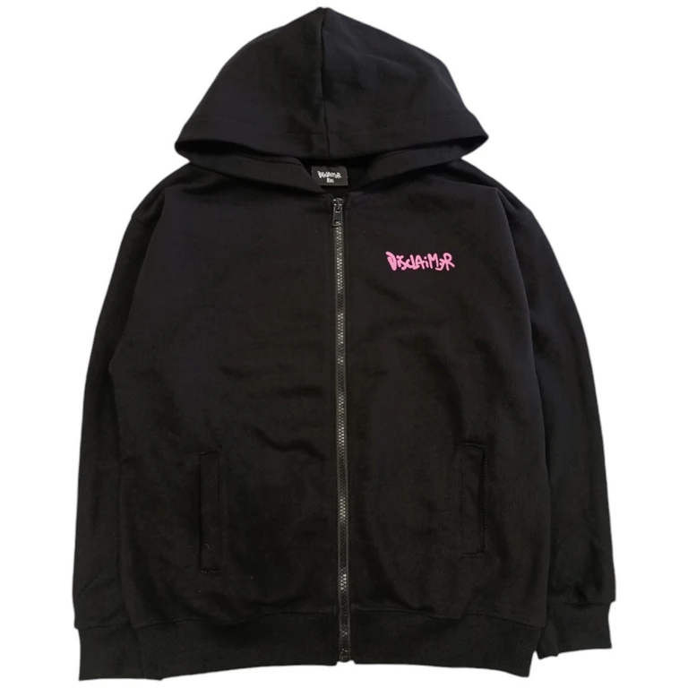 Black Zip Hoodie Pink 58312