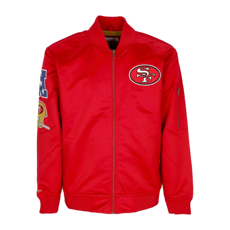 Men's Bomber Jacket Nfl Lightweight Satin Bomber Saf49e Original Team Colors