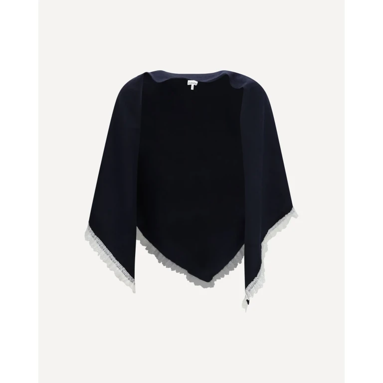 Openwork wool Cape Female UNI