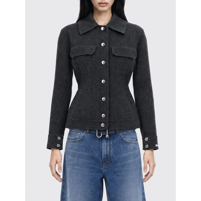 Slim Fit Wool Shirt Jacket with Flap Pockets (2622036012600003)