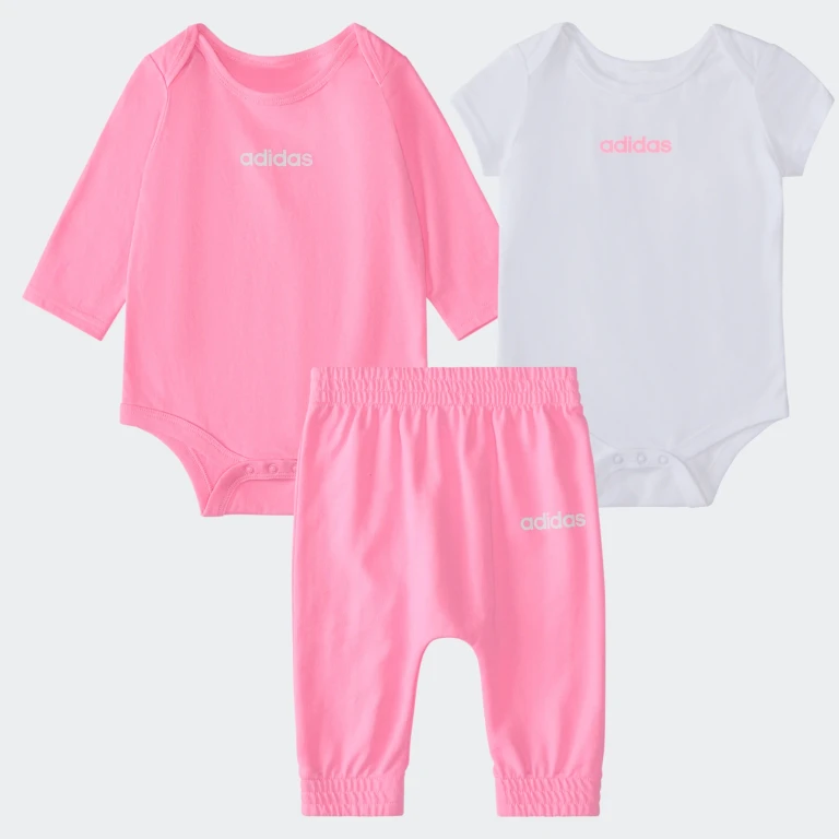 Baby 3-Piece Long and Short Sleeve Body Shirt & Jogger Pant Set
