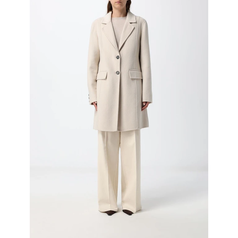 Slim Fit Bicolour Single-Breasted Coat in Wool Blend (HK11094776MOUSSE)