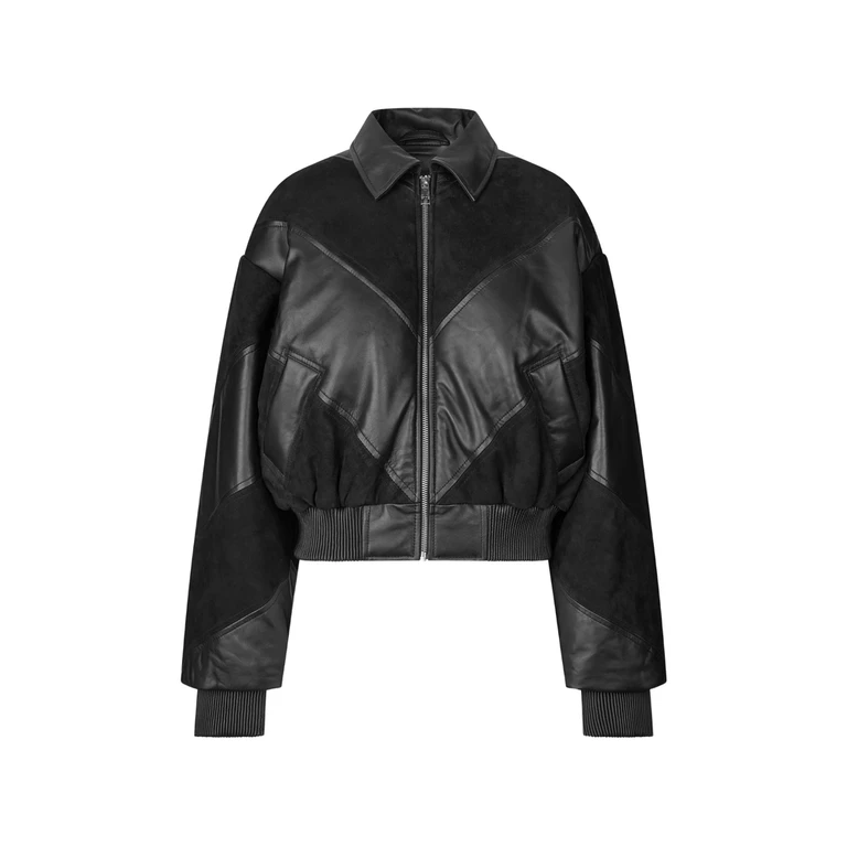 Panelled Leather Jacket