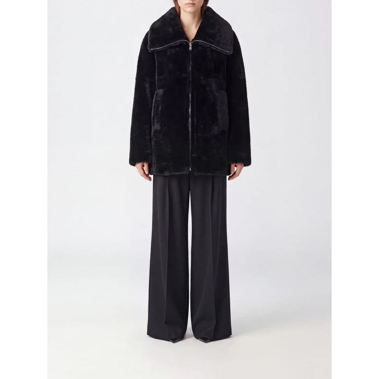 Fur Coat Woman color Black (26100302NERO)