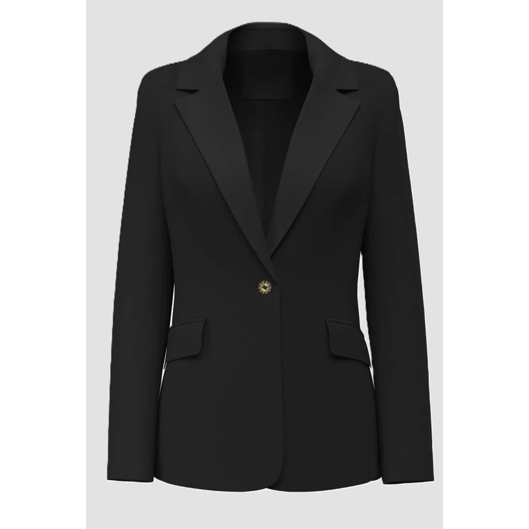 black single-breasted jacket