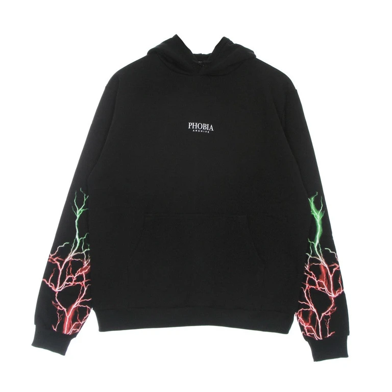 Lightweight Men's Hoodie Lightning Hoodie Black/red/green