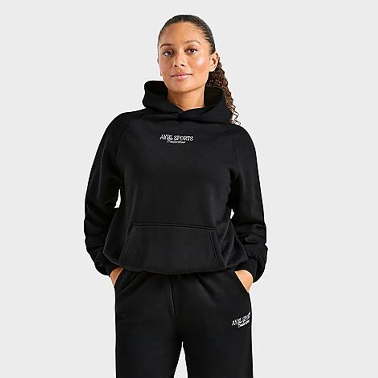 Sports Collective Oversized Pullover Hoodie in zwart