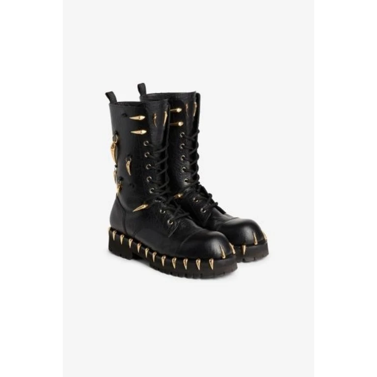 Saber Tooth Pierced Combat Boots