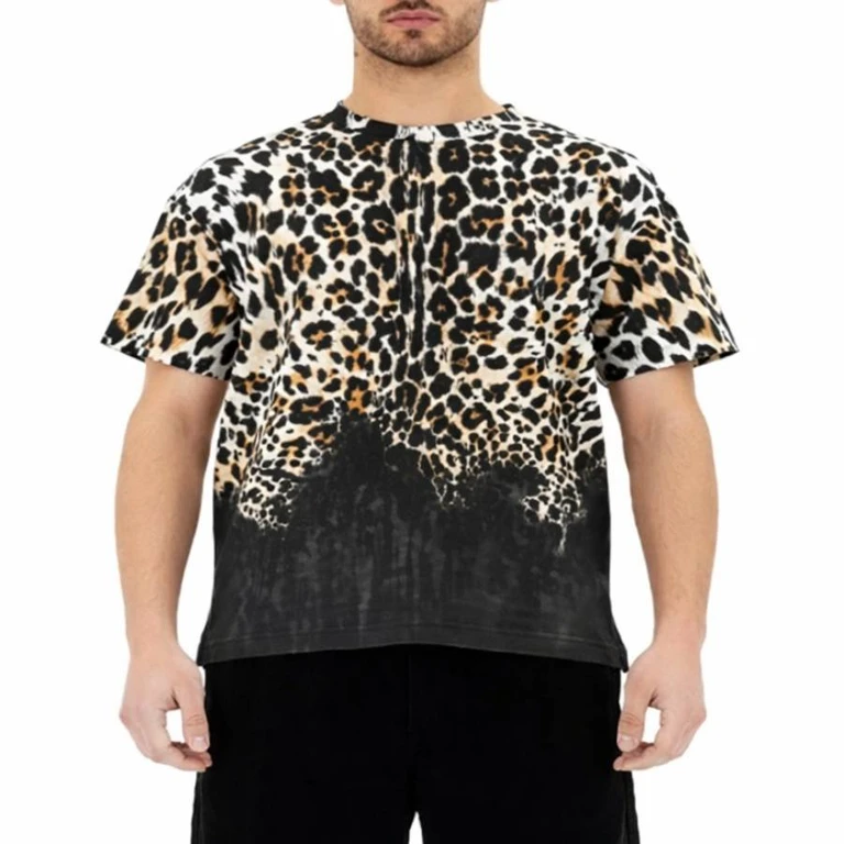 Leopard Print Cotton T-Shirt