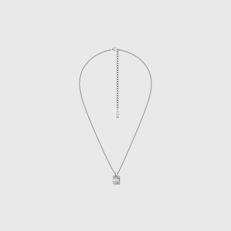 Stainless Steel Pendant Necklace - Necklaces - Unisex - Silver