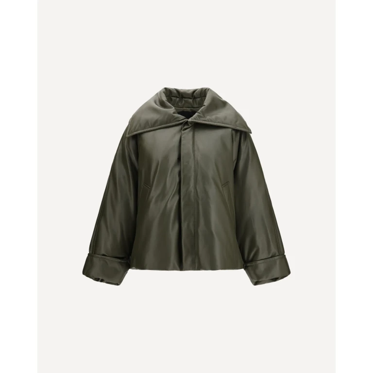 Glossy leather padded Jacket Female 36