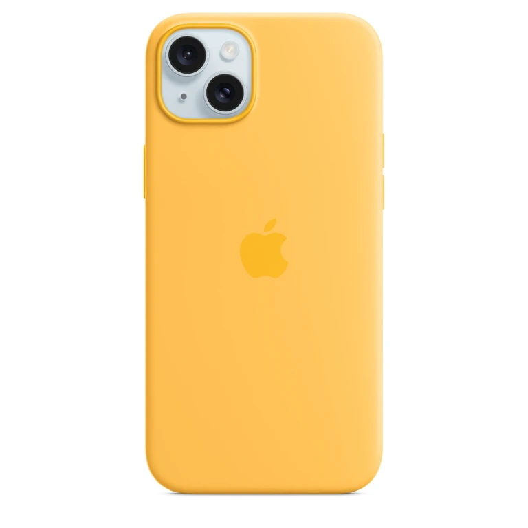 iPhone 15 Plus Silikon Case mit MagSafe - Sunshine