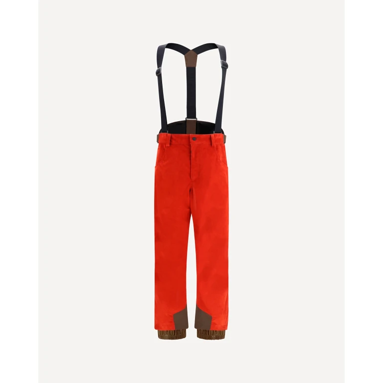 Corduroy Insulated Ski Bib Pants Male S