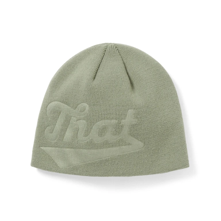 Debossed That No Cuff Beanie Light Green